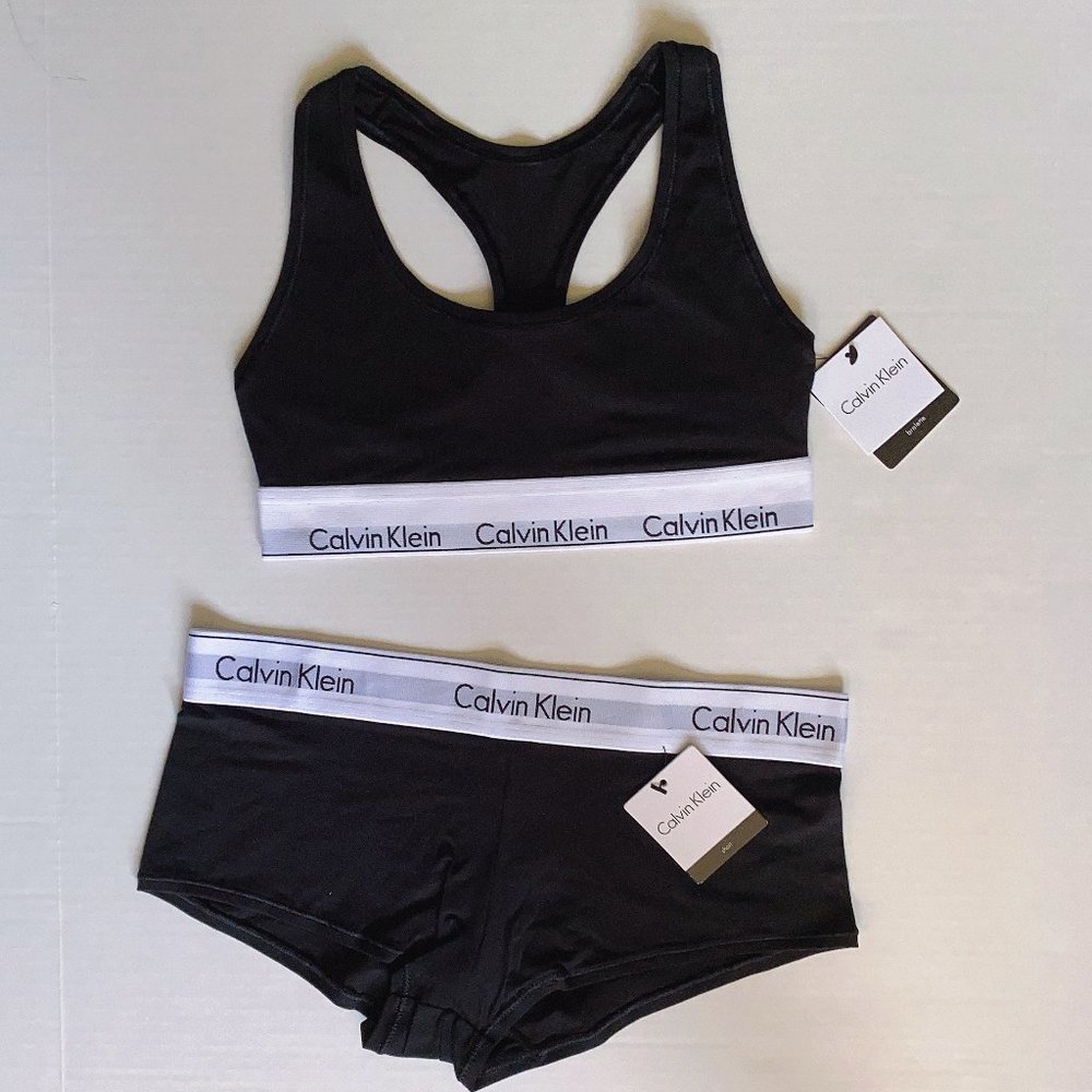 new Calvin Klein modern modal bralette boyshorts set
